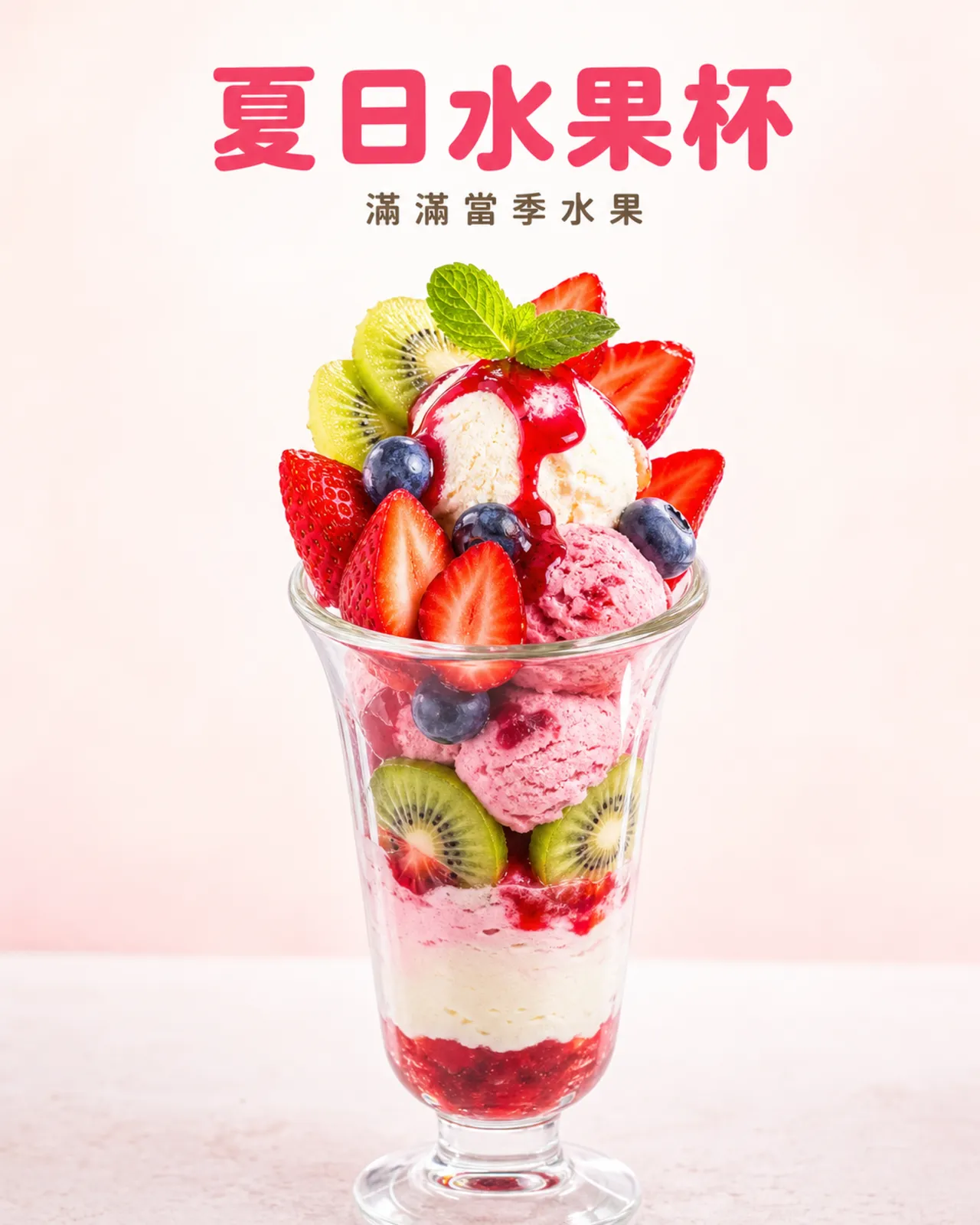 繽紛水果聖代