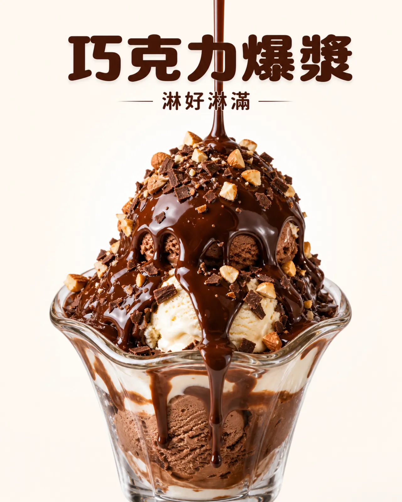 巧克力爆漿聖代