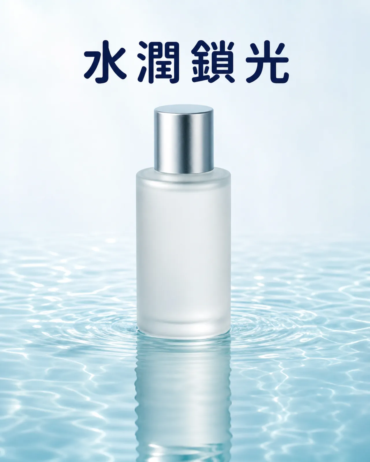 水面倒影保養品情境圖