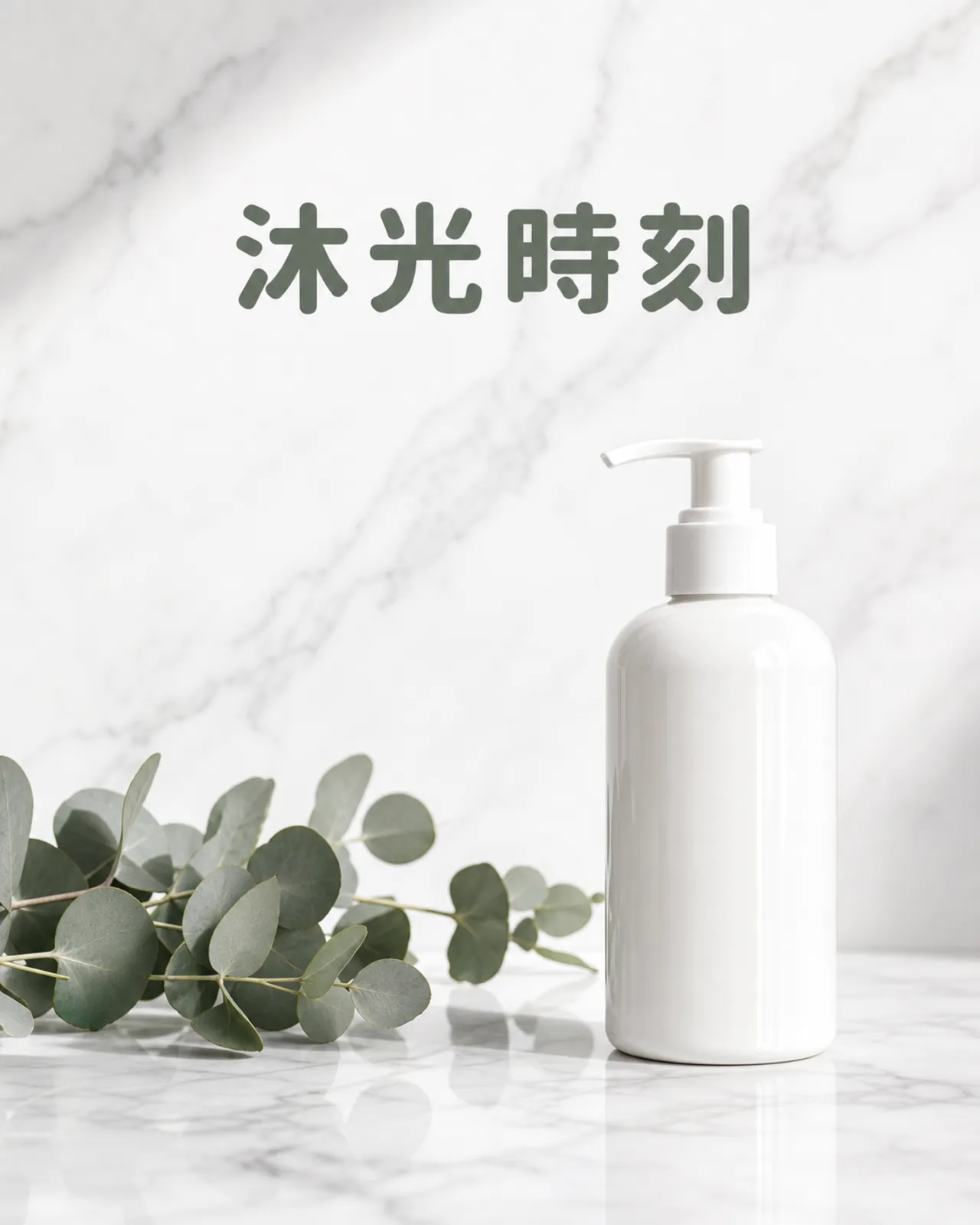 大理石沐浴感保養品情境圖